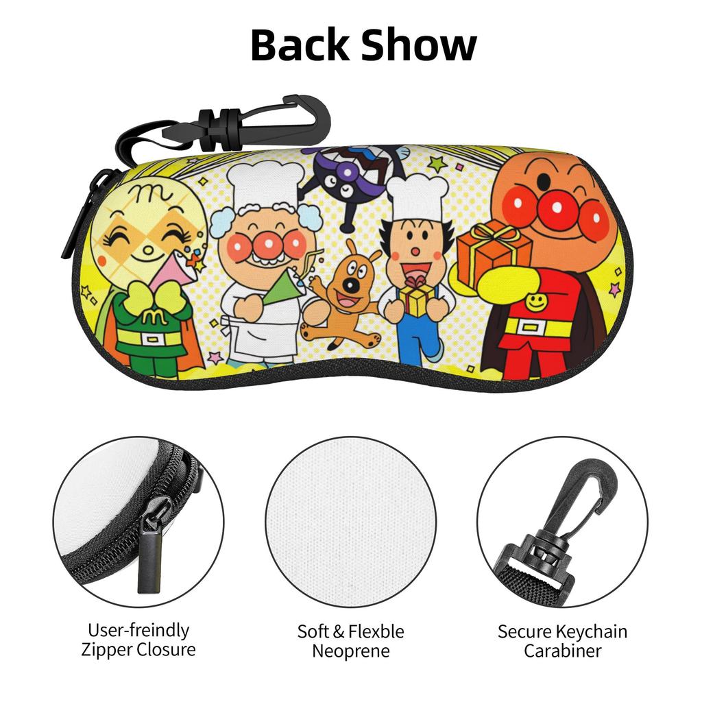 Cheese Anpanman Uncle Jam Baikinman Shell Eyeglasses Protector Cases Women Men Sunglass Case Melonpanna Glasses Pouch