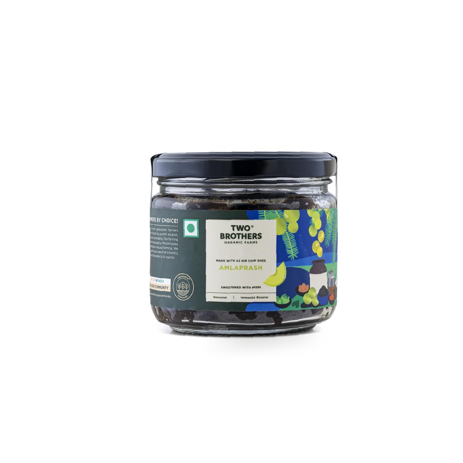Two Brothers Organic Farms Amlaprash Sugar Free Herbal Paste Ayurvedic Jam Vitamin C Organic Immunity Booster 300 g