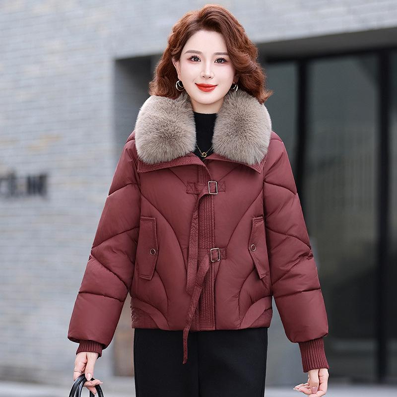 Women's Short Down Cotton Jacket 2025: Stylish Winter Outerwear for Middle-Aged and Elderly Mothers