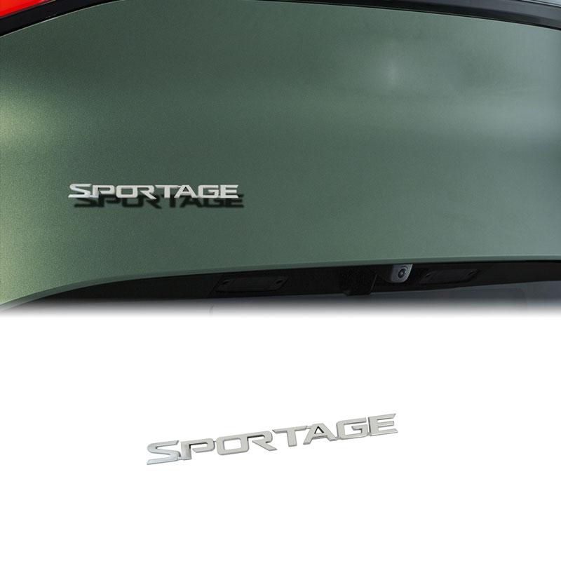 3D ABS Car Styling SPORTAGE Letter Logo Sticker Rear Bumper Tail Door Trunk Decal Auto Rear Emblem Decoration Accessories