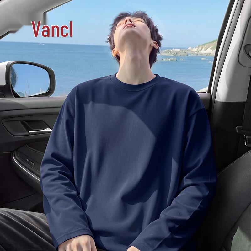 Tricou cu mânecă lungă din bumbac pur pentru bărbați VANCL