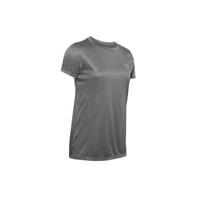 Velocity Solid Crew Tee Women Tops Carbon-Heather 1298706-090