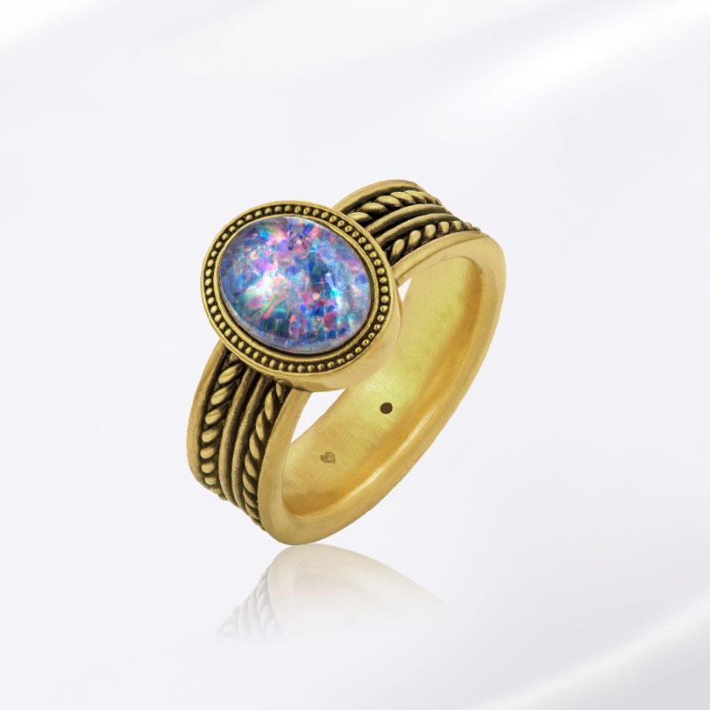 

Opal Vintage Stylish Ring For Women Offering Adjustable Fit And Eyecatching Elements Geometric