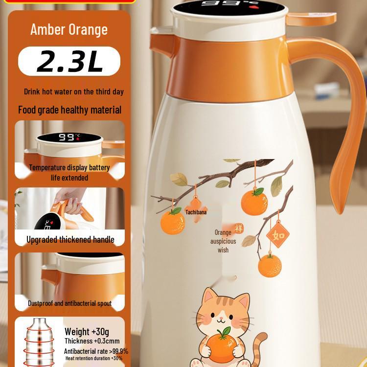 2025 Stylish Large Capacity Insulated Kettle for Home, Dorm, and Office Use