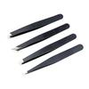 Eyebrow Clip Stainless Steel Beauty Tool Black Flat Mouth Non-slip Oblique Eyebrow Clip Eyebrow Trimmer Tweezers