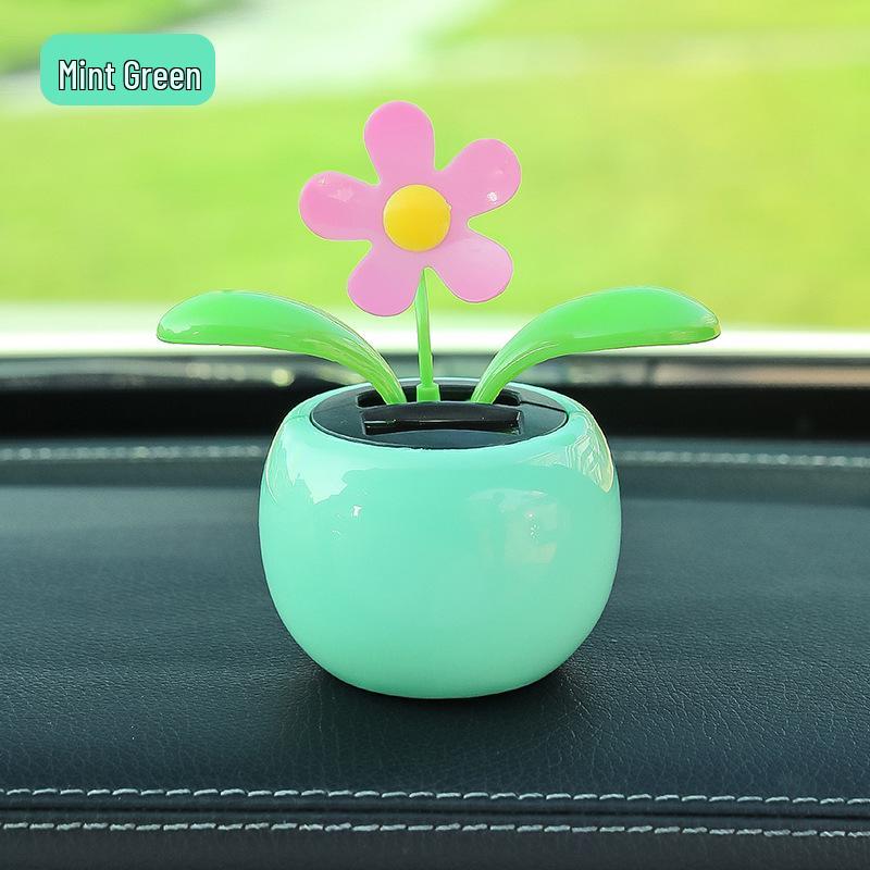 Swinging Sunflower Car Ornament - High-Temperature Resistant Interior Decoration