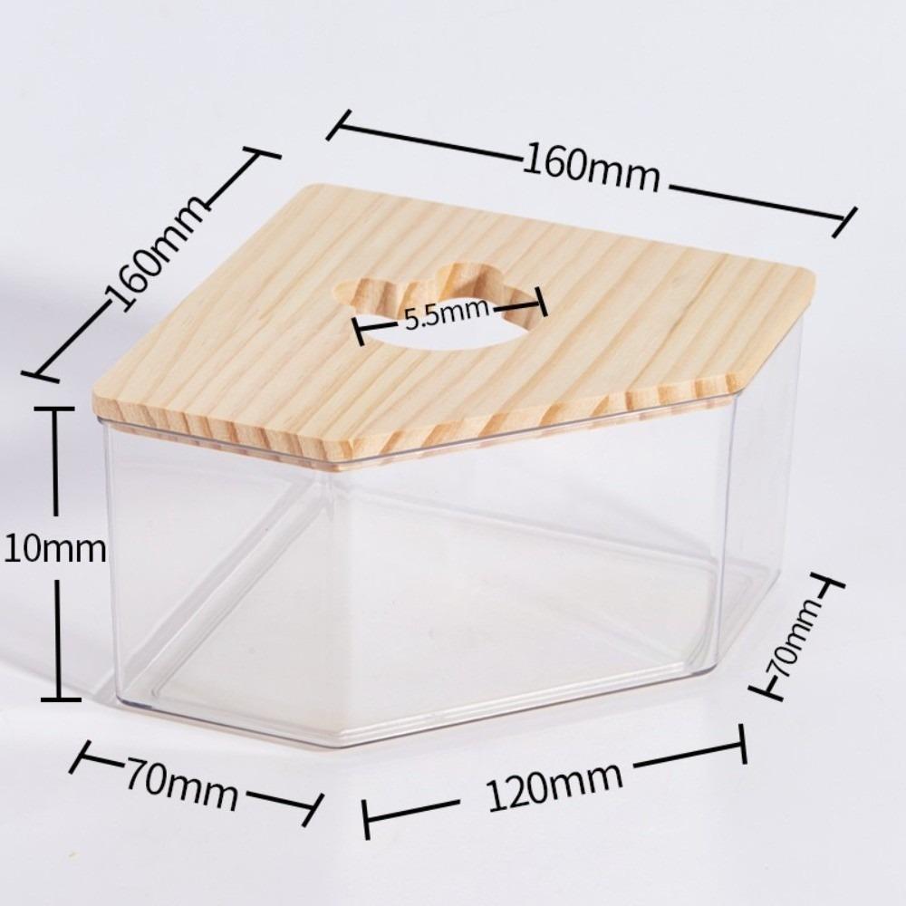 Anti-spill Hamster Sand Bath Container Transparent Small Pet Bath Container Small Pet Supplies