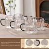 Luxury Glacier Glass Pitcher & Cup Set for Living Room - Elegant Cold Water Drinkware