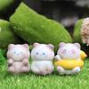 Mini Figurine de Chat en Résine Micro Statue de Chat Cartoon Animaux Minuscules Artisanat pour Paysage de Mousse DIY Maison de Poupées Décor de Jardin Gâteau d'Anniversaire