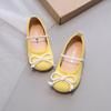 Girls' Patent Leather Candy Color Princess Shoes - Autumn Soft Sole Bean Shoes