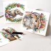 6Pcs Chicken Coop Rhinestone Painting Card Kit Diamond Daily Wish Card Diamond Painting Greeting Card for Family Friends Gift