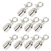 10 Sets Seilendstopper 15,5 mm Durchmesser Zinklegierung Kordelende Karabinerhaken mit 15,8 mm langen Schrauben