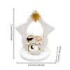 Resin Nativity Scene Figurine Slender for Shelf, Religious Décor Arrangement