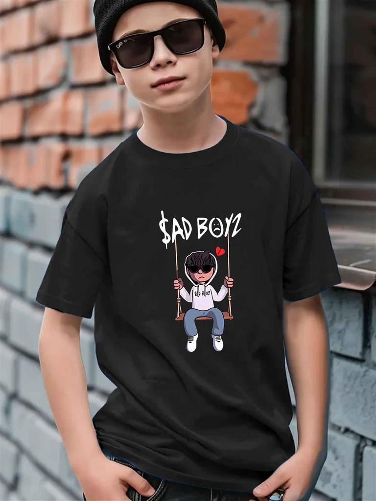 Cute pattern children's T-shirt, summer children's short sleeved comfortable T-shirt, 0-neck children's clothing