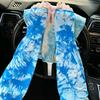 Tie Dyeing Long Ice Silk Sleeves Ethnic Style Cycling Gloves Breathable Sunscreen Arm Covers  Women