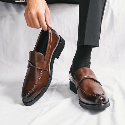 New Leather Fashion Business Shoes Men 2024 Pointed Toe Men Casual Shoes Mens Slip On Footwear Luxury Brand Mens Classic Loafers