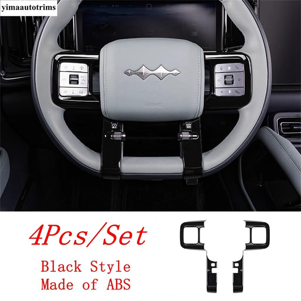 

Car Steering Wheel Frame Decoration Cover Trim For BYD Equation Leopard 5 / 8 / Titanium 3 2024 2025 Black Accessories Interior Black Style