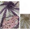 Luxury 3D Sequined Beaded Mesh Embroidered Lace Fabric Handmade Wedding Dress DIY Accessories Width 130cm 1Meter