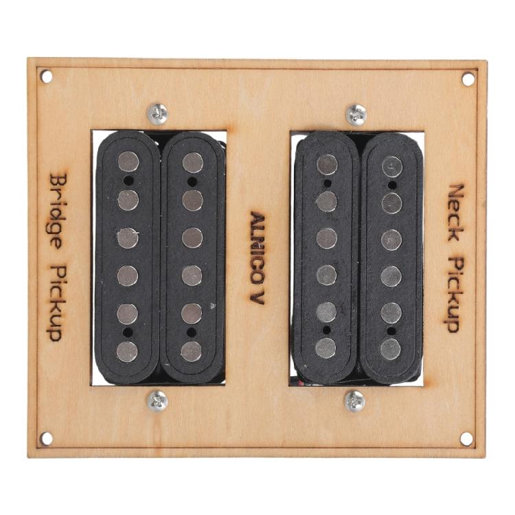 6 Strings Ceramic Magnet Pickup Guitar Replacement Neck and Bridge Set of 2Pcs