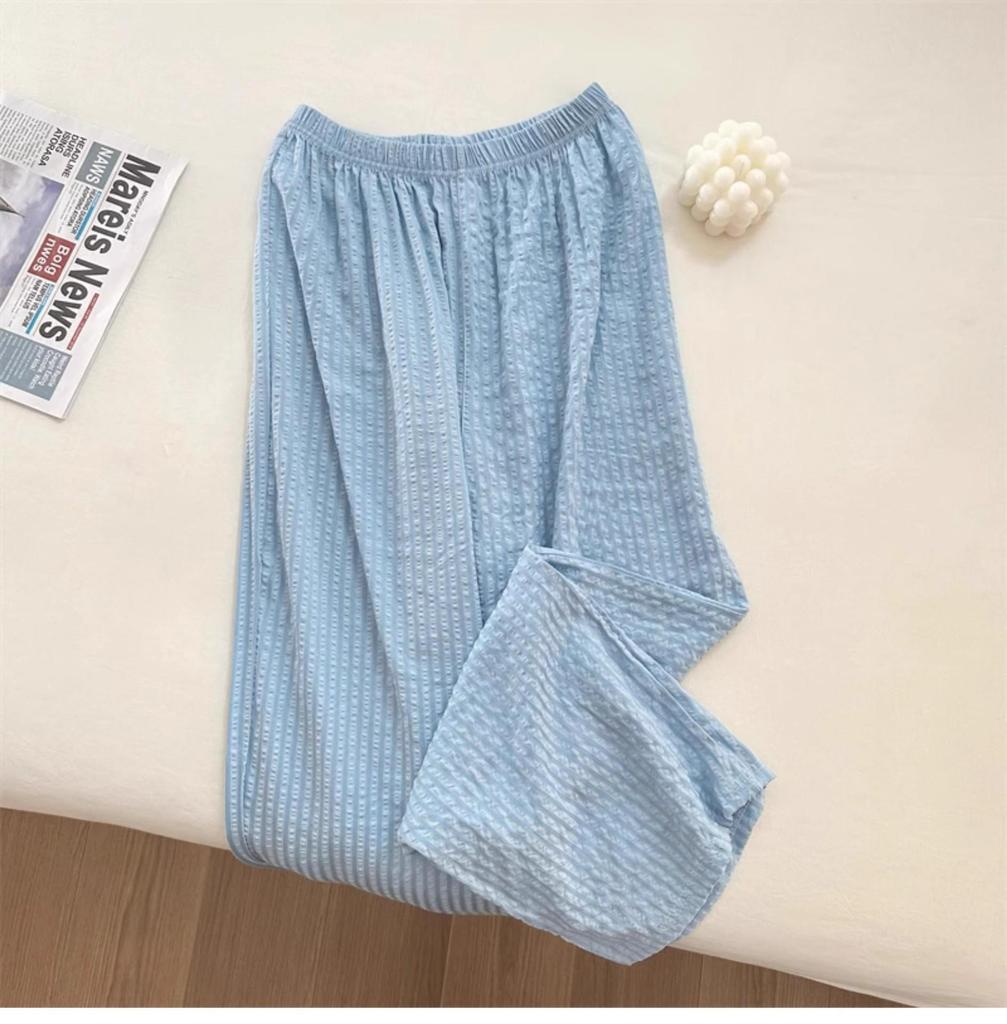 Women's Summer Padded Strappy Camisole and Pants Pajama Set - Imitation Cotton Cloud Lapel