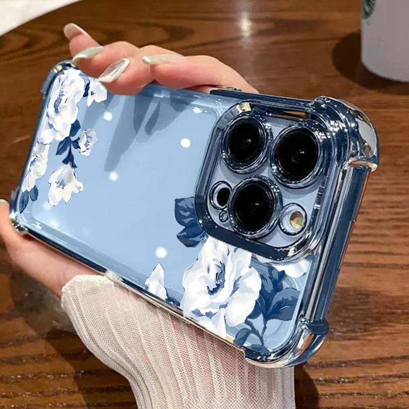 Night White Rose Flower Case For Huawei Honor 600 400 Pro Magic 7 Lite X5C X6D X7D X8D X9D X8C X8B X8A X7A X6C X9B X5B X6A X9A