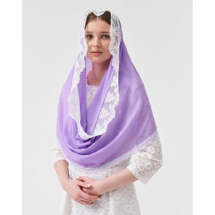 Skin Friendly Lace Headcover Communion Headcover Veil Religious Event Veil for Bridal Event, and Daily Fashion