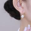 Light Luxury, High-end Sense, Fashionable Temperament, Niche Design Sense, Versatile, Exquisite Ear Buckle, Micro Inlaid, Rotatable Earrings for Women