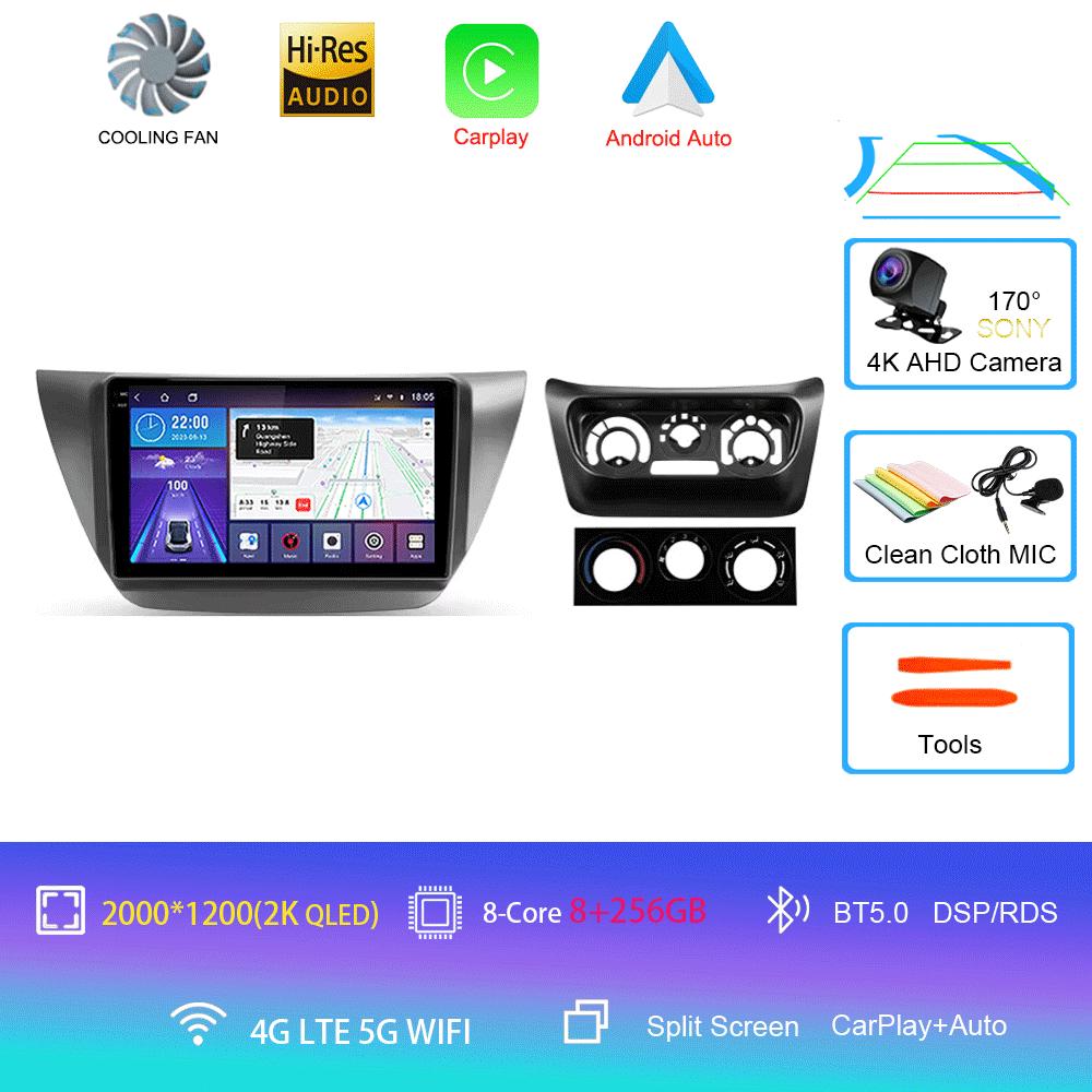 Car Radio Android 14 Carplay For Mitsubishi Lancer 9 CS 2000 2001- 2010 Navigation GPS Multimedia Player WiFi+4G Stereo Video BT