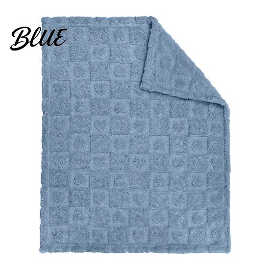 Love Themed Throw Solid Color Soft Touch Fluffy Plush Blanket Baby Heat Pattern All Season