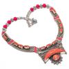 Vintage Nepali Tibetan Buddhist Necklace Natural Coral 18" Ethnic Jewelry NN 981