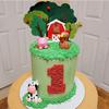 11pcs Farm Animal Cake Decoration Farm Animal Birthday Cake Topper Cow Cake Decoration for Farm Animal Baby Shower Birthday Par