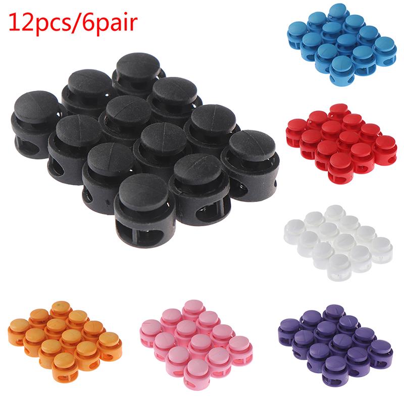 12 Pcs Drawstring Stopper Cord Lock Clamp Toggle Clip Stopper Shoelace Buckle