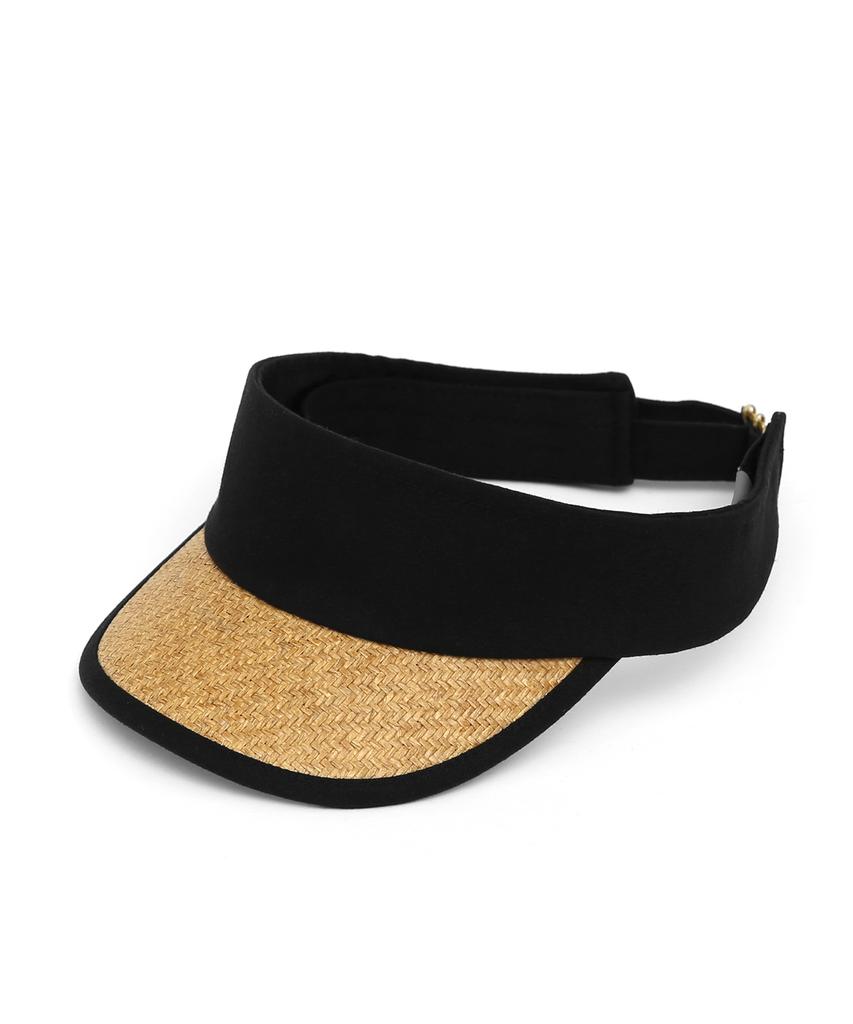 Eondeokeonteulolseutyudio Summer Rattan Sun Visor Sun Visor / Rattan / Black