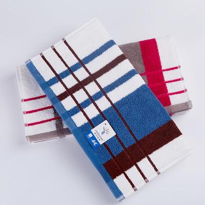 Thickened Soft Gold Plaid Cotton Face Towel - Absorbent & Fresh for Bathing
