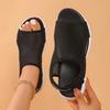 Fashion Summer Women Slip on Sandals New Thick Bottom Round Head Mesh Slippers Hollow Casual Comfort Shoes Breathable Non-slip Sandals