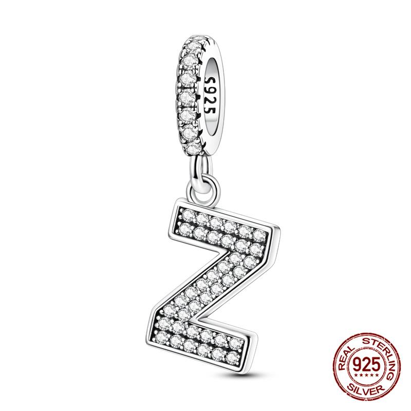 Original A-Z Beads 100% Copper 26 Letter Charms Fitoriginal Bracelet Diy Jewelry Making Women Gift