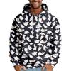 Halloween Print Men's Loose Hooded Sweatshirt