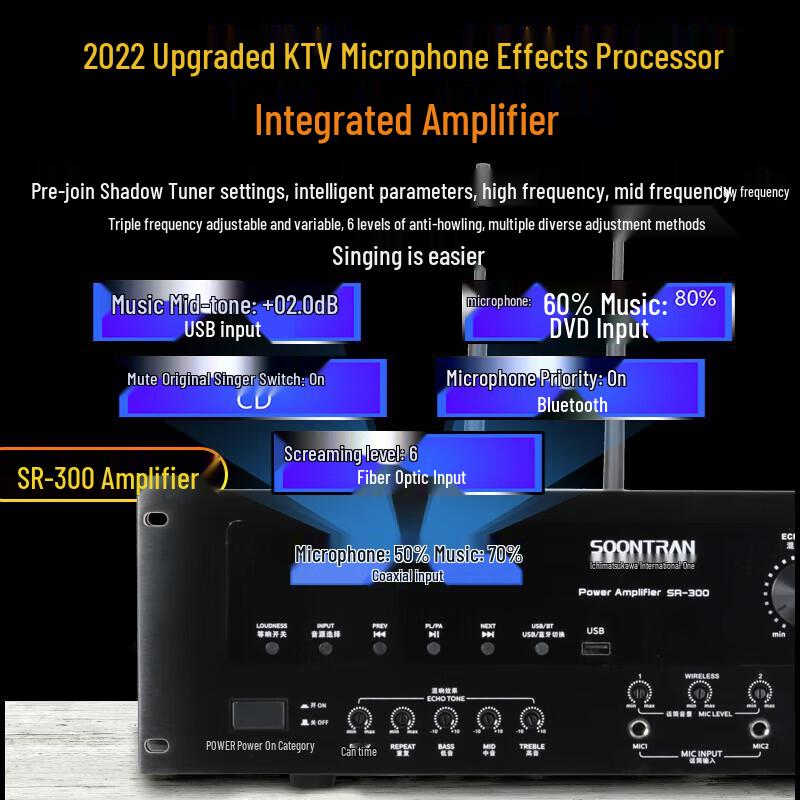 Songchuan SR-12 Home KTV Professional Audio System CN Plug (adapter Included)