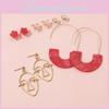 Ensemble de Boucles d'Oreilles Tendance en Alliage Personnages de Dessin Animé pour Femmes Style Européen et Américain