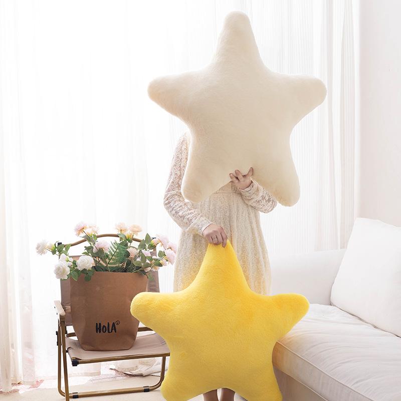 Star Pillow Plush Toy for Girls Sleeping Soft Stuffed Animal Doll Cute Gift