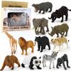 Children's Educational Learning Cards: 12 Types of Hand-Painted Dinosaur and Marine Animal Models