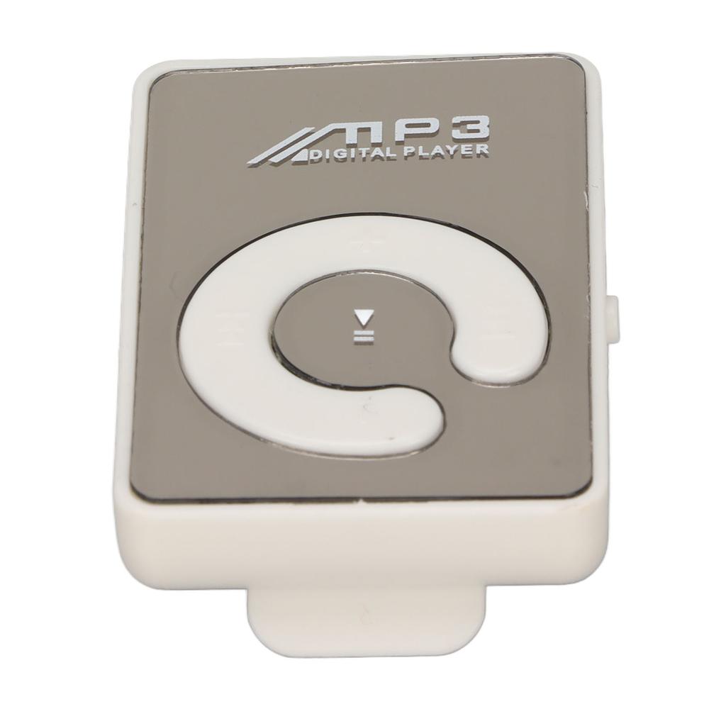 Back Clip Player Portable Lightweight Mini MP3 Music Player with Memory Card Slot for Daily School White