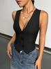2026 Summer European & American V-neck Slim-fit Women's Tank Top