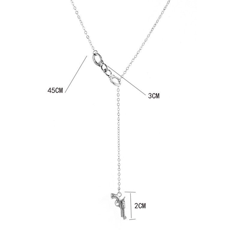 Handcuff & Gun Lariat Necklace Fifty Shades of Grey Pendant Necklace Women Fashion Sexy Jewelry