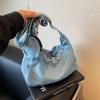 Denim Dumpling Bag Bag Female New Simple Solid Color Ladies Shoulder Crossbody Casual Lightweight Girl Bag