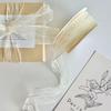 10 yards Rotolo di nastro di organza di colore pieno con bordo ondulato a coda di pesce per bouquet di fiori, regali, confezioni, decorazioni per feste di nozze
