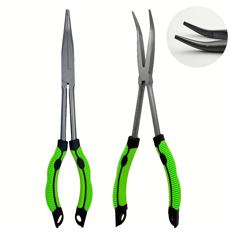 1PC Professional Fishing Hook Pliers - Heavy Duty Long Nozzle Design, Non-Slip Grip, Sharp Blade - Telescopic Tool for Professionals and Hobbyists