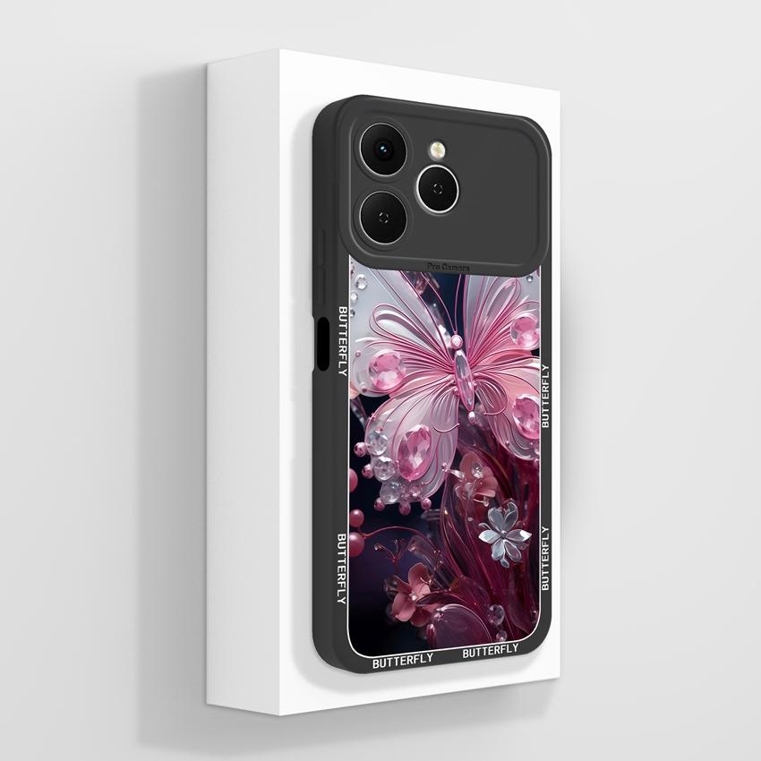 

For Tecno Spark 40 30 20 30C Pro Plus Phone Casing Cute Cat Pattern Lens Protection Liquid Silicone Dustproof Bumper Cover Case For Tecno Housing Capa Tecno Spark 40