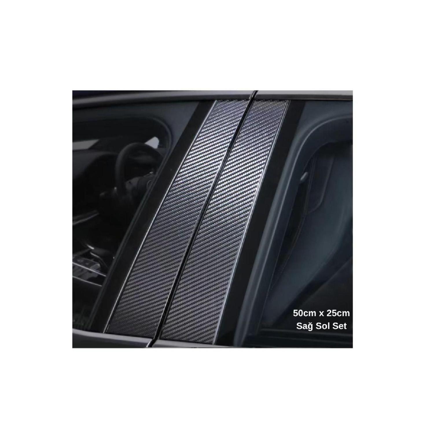 

Car Door Pillar Covering Carbon Foil Sticker Set чистый