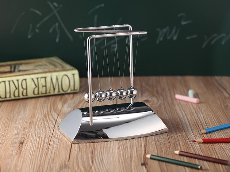Z Shape Newton Cradle Steel Balance Ball Physics Science Pendulum Desk Home Decor